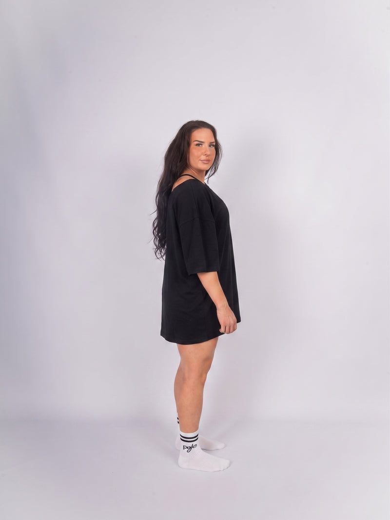 CLUB TEE „OFF SHOULDER“ schwarz