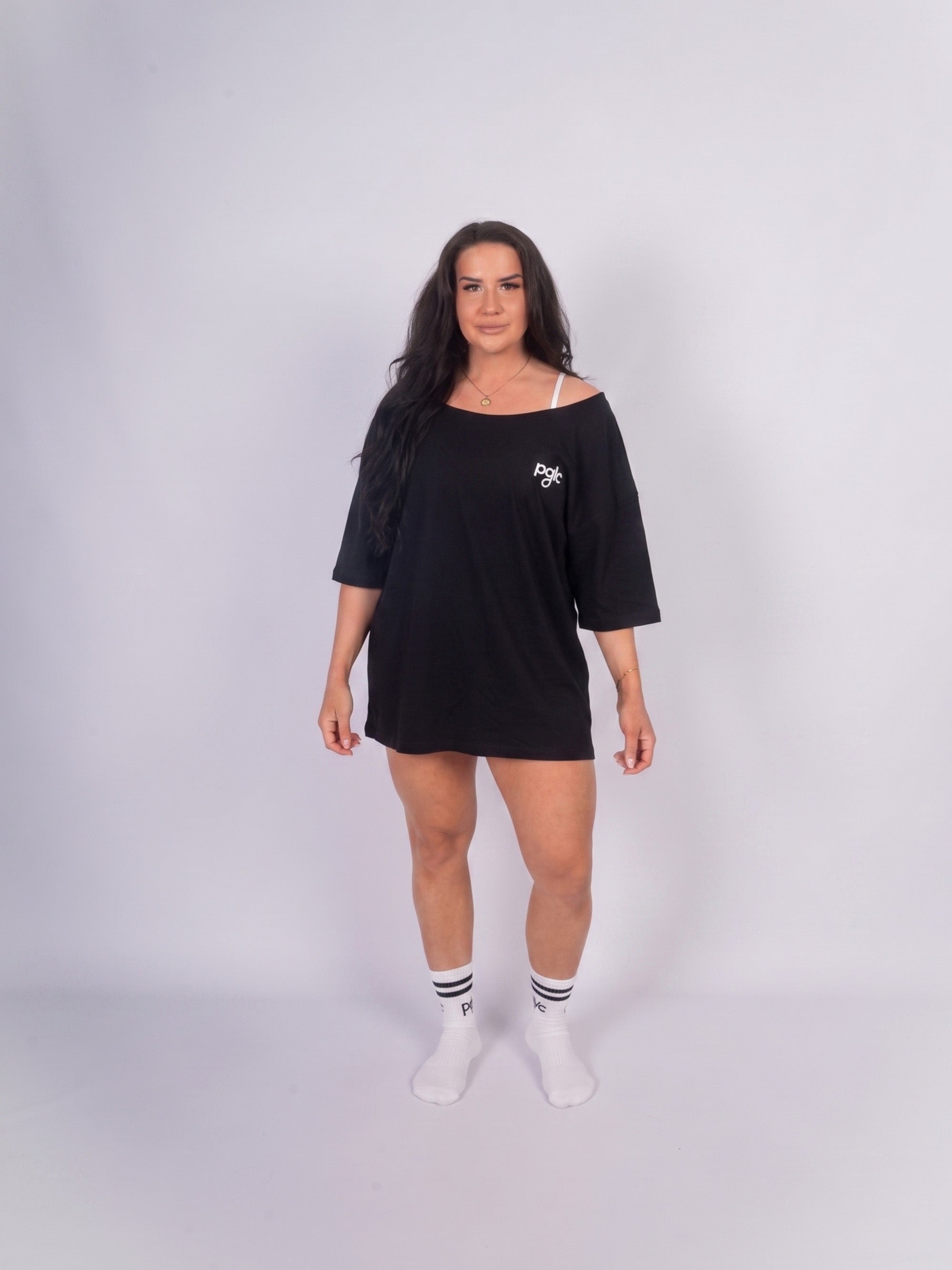 CLUB TEE „OFF SHOULDER“ schwarz