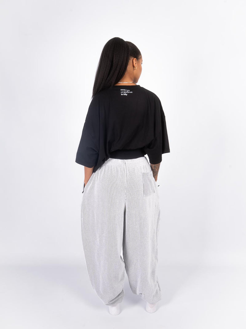 CLUB PANT „WIDE LEG“ schwarz