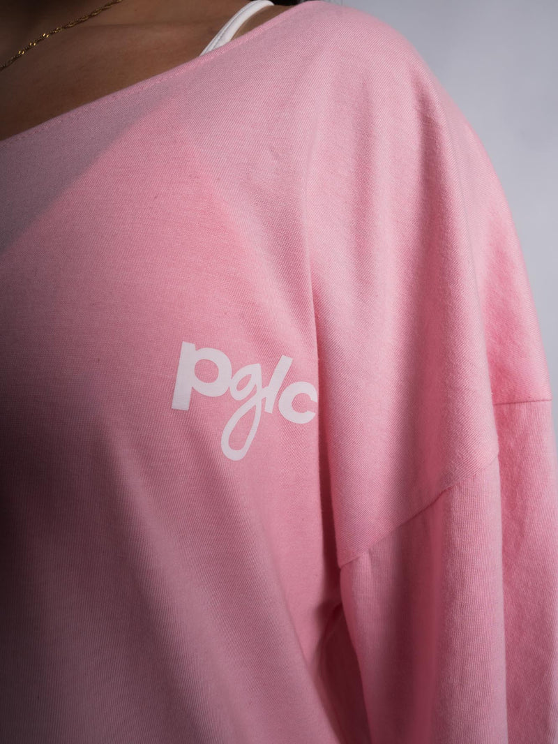 CLUB TEE „OFF SHOULDER“ rosa